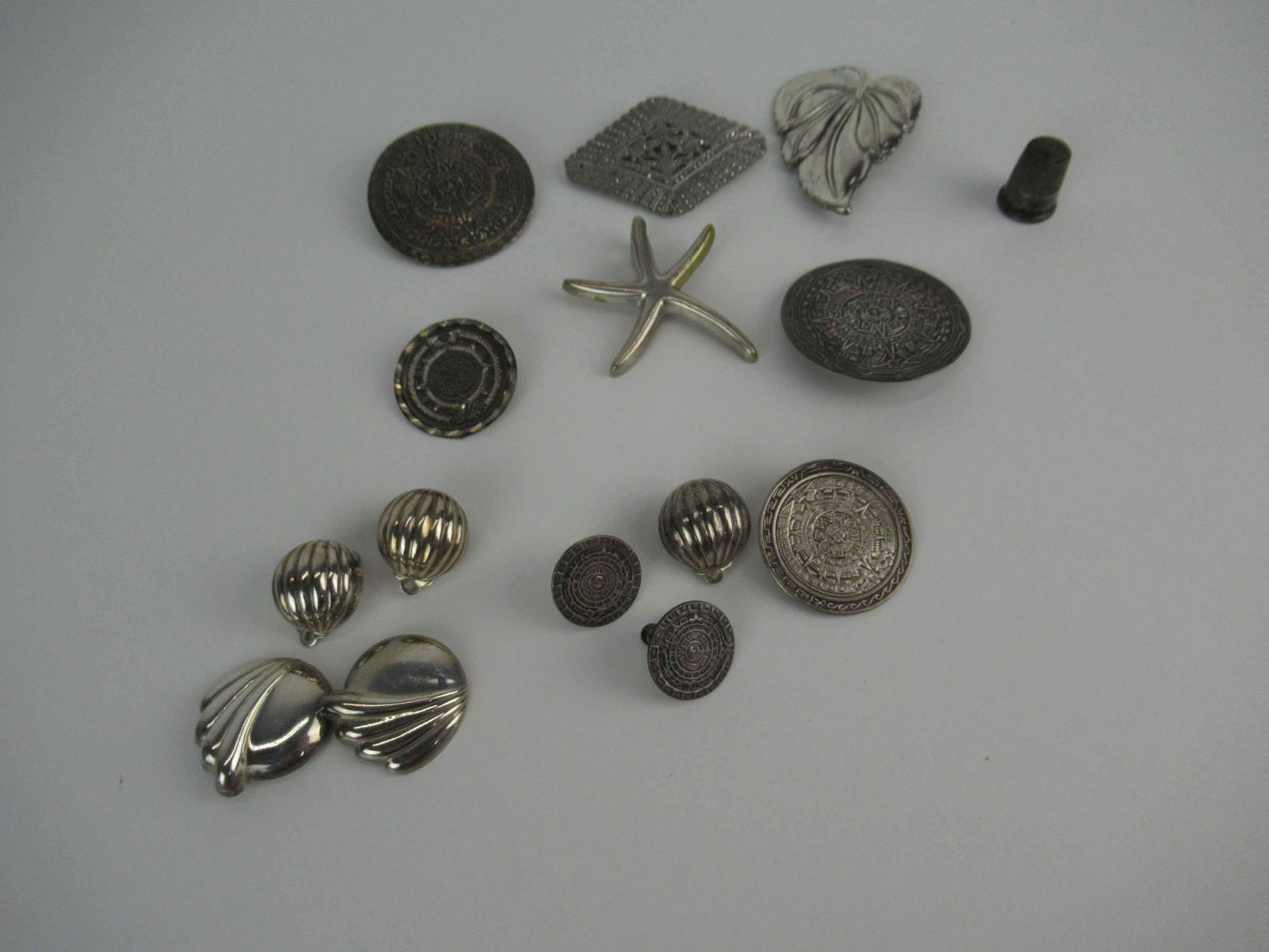 Group of Sterling Silver Pins and Earrings (1 of 11)