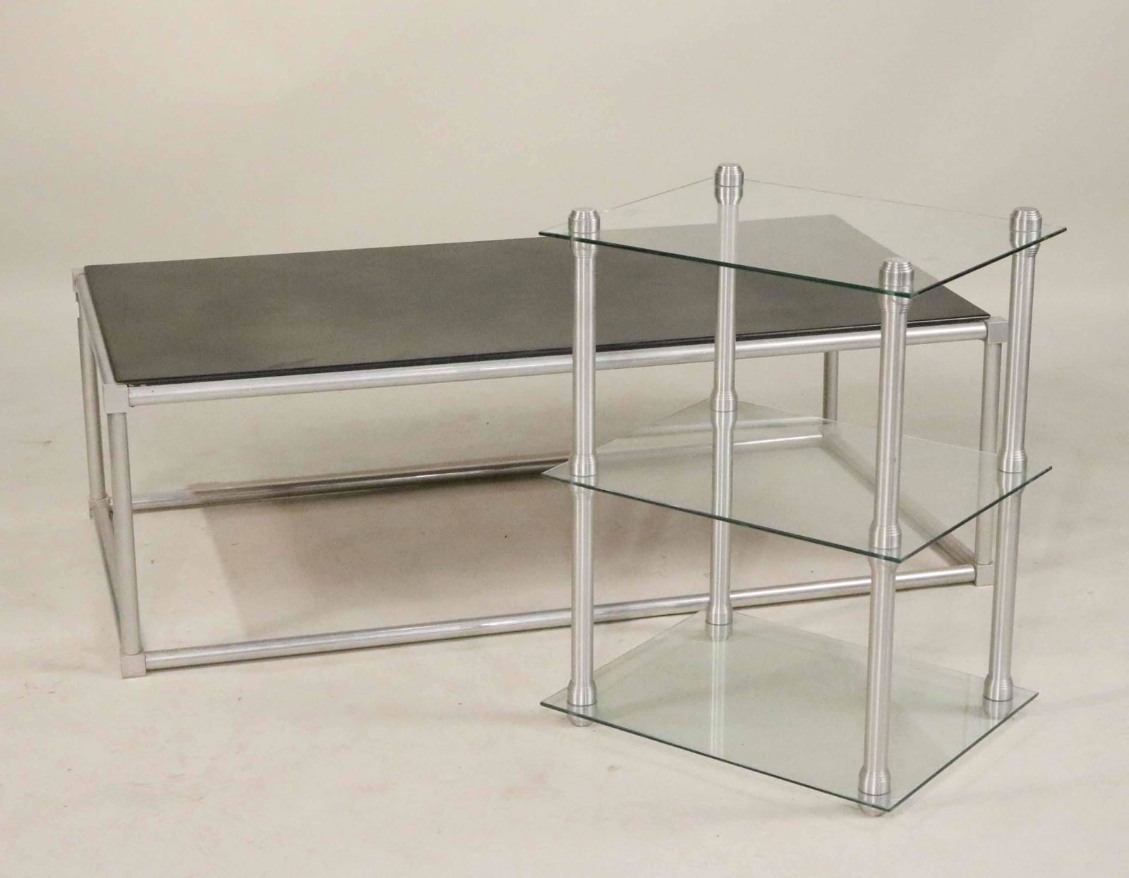 Two Modern Aluminum Tables (1 of 5)