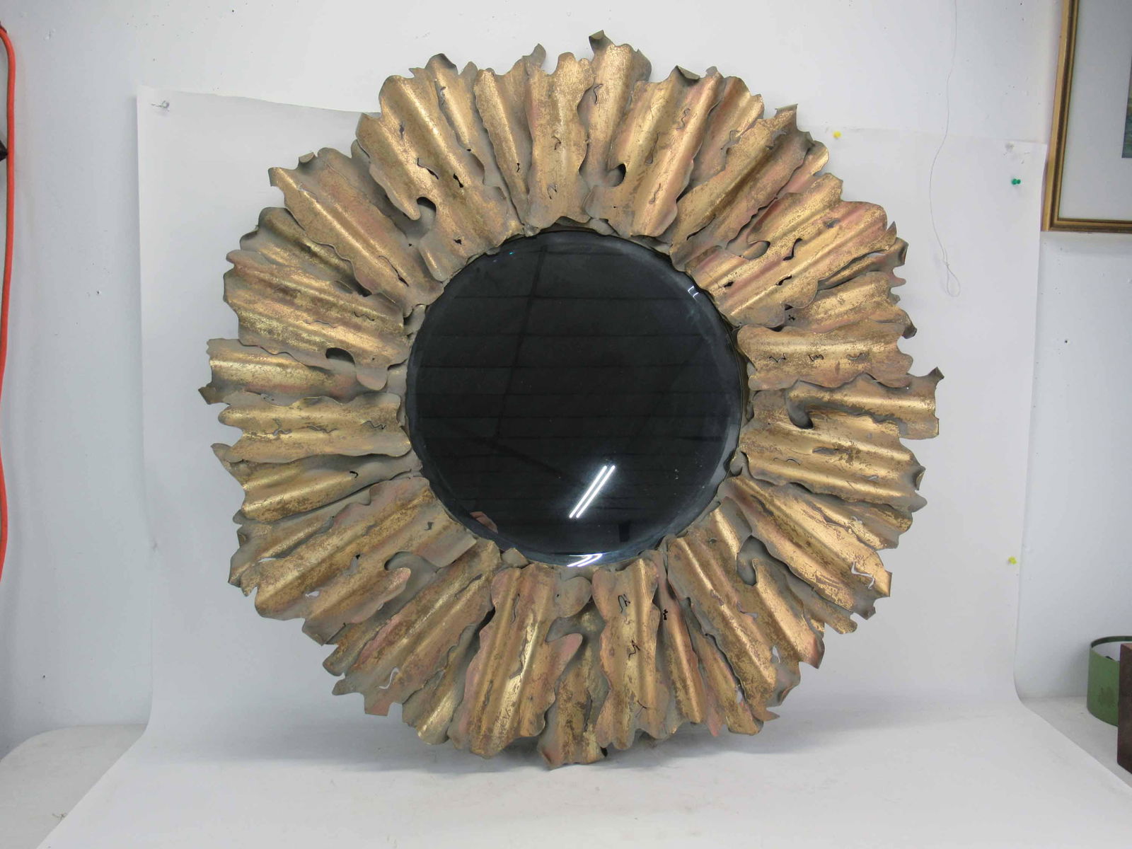 Modern Metal Work Hanging Wall Mirror (1 of 6)