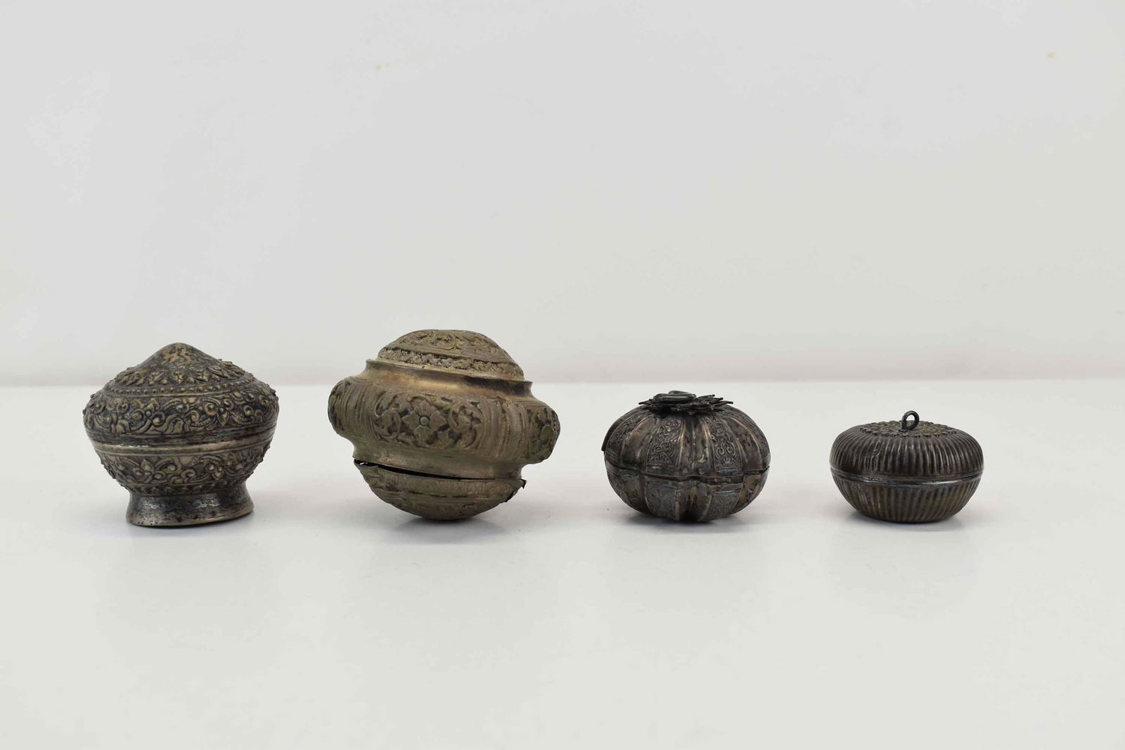 Four Chinese Silver Covered Boxes (1 of 7)