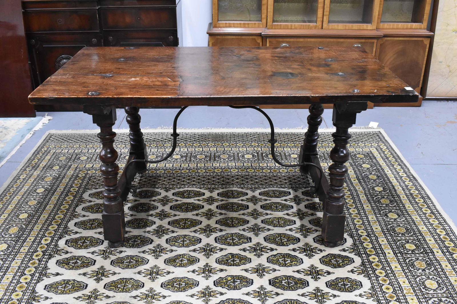 Antique Spanish Renaissance Style Trestle Table (1 of 10)