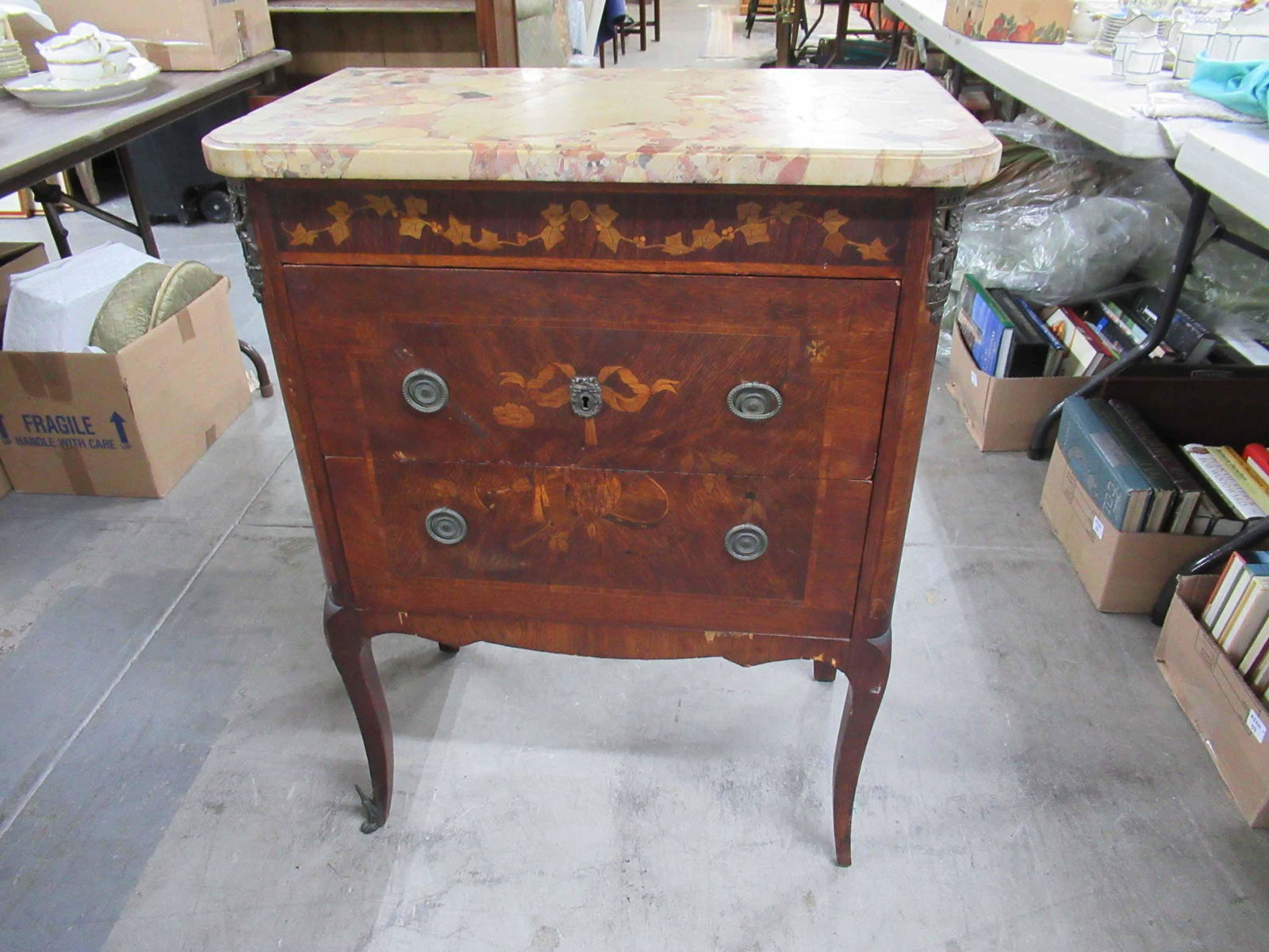 Antique Dutch Marquetry Commode Chest (1 of 8)
