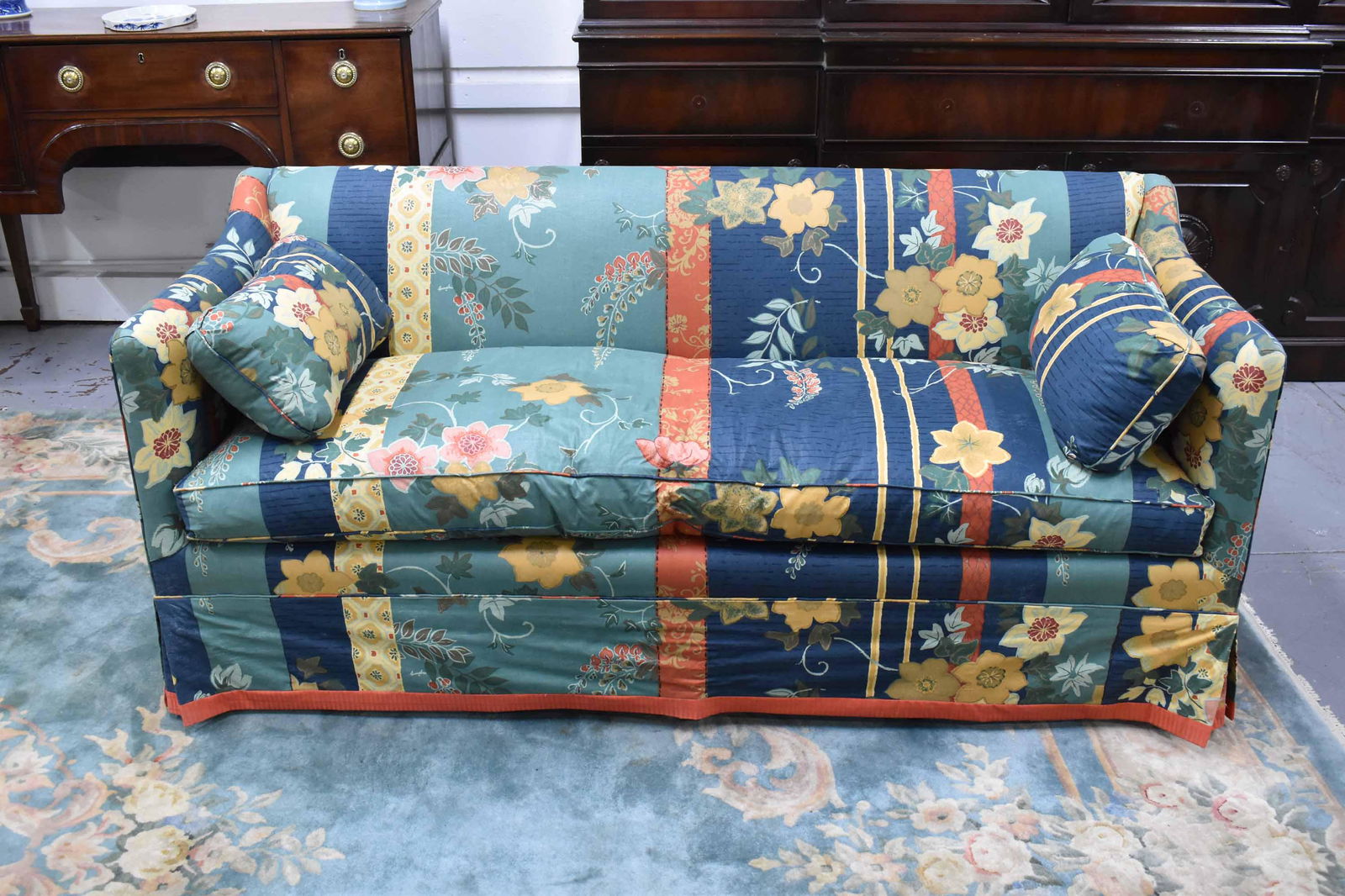 Floral Upholstered Sofa (1 of 4)