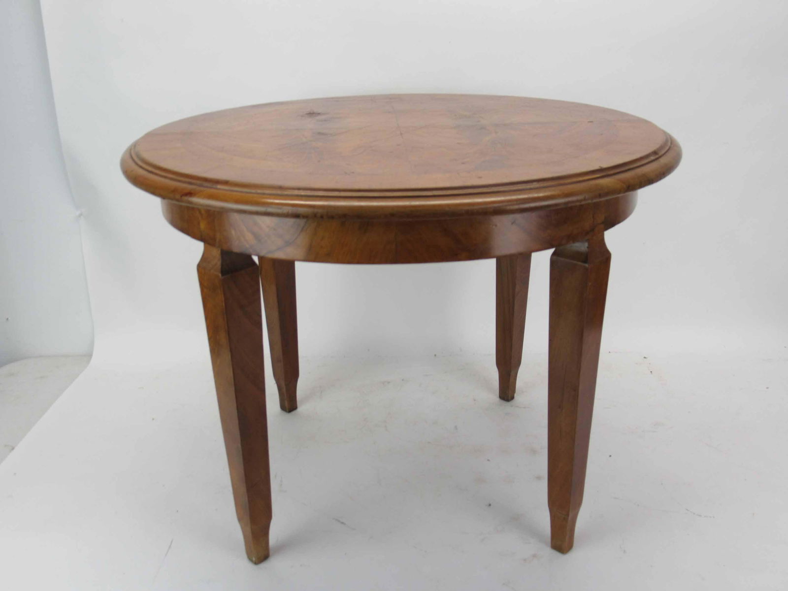 Inlaid Walnut Circular Side Table (1 of 6)