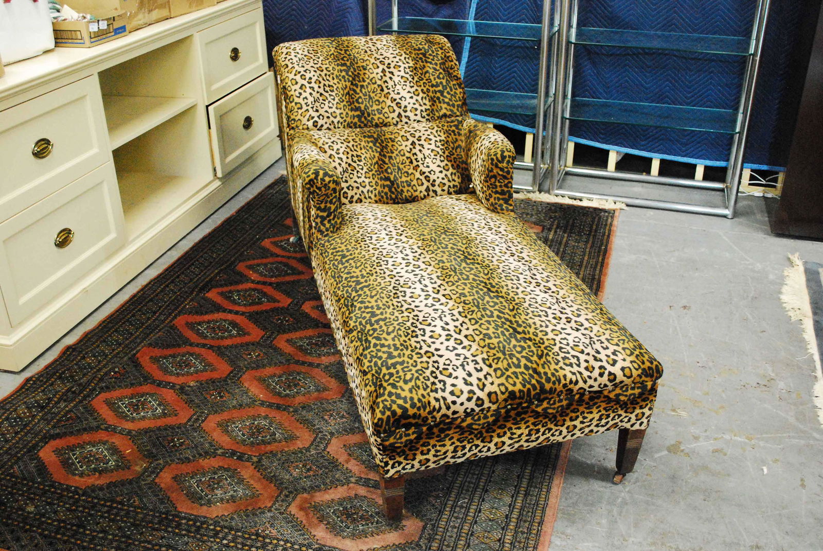 Cow print 2024 chaise lounge