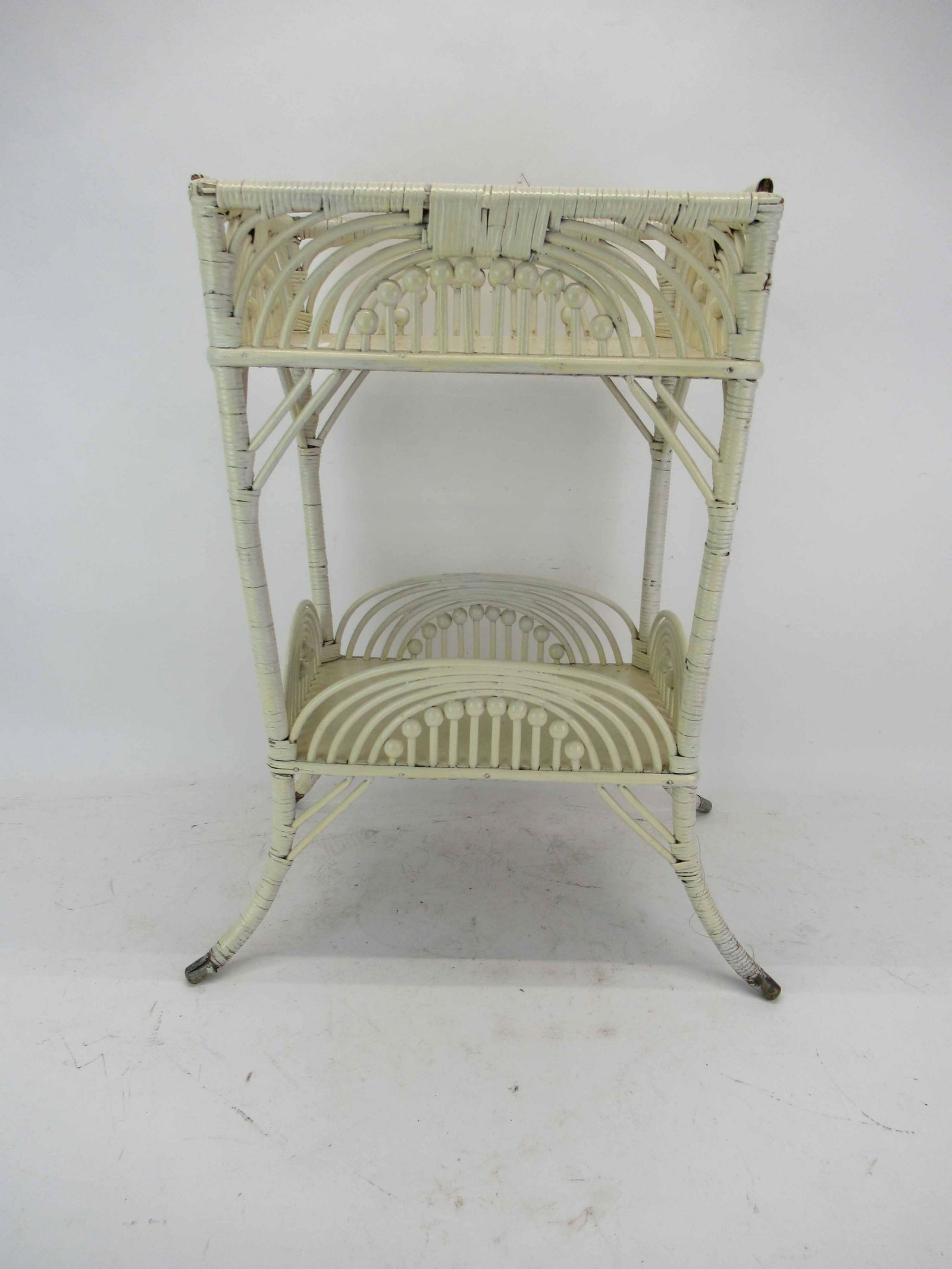 Victorian Wicker Stick & Ball Planter Table (1 of 5)