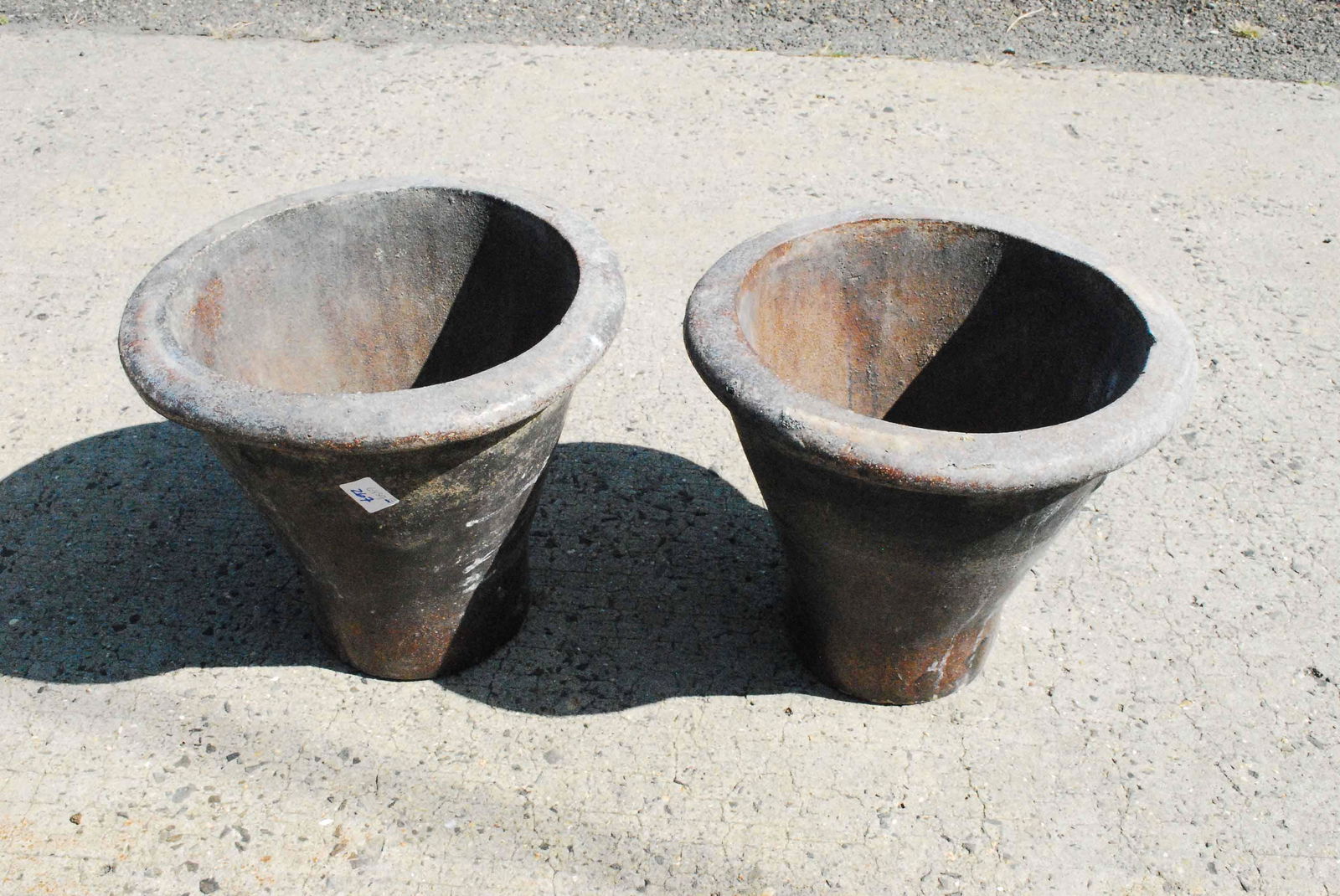 Pair of Large Pottery Planters (1 of 4)