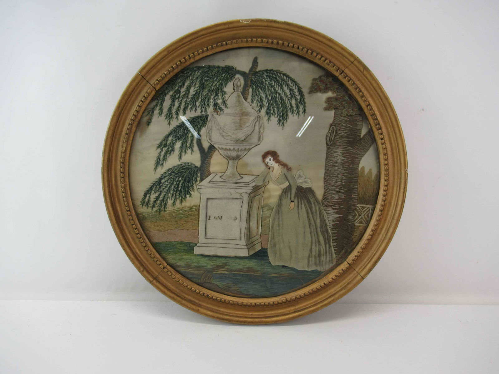 Antique 18th Century Framed Needlework on Silk (1 of 5)