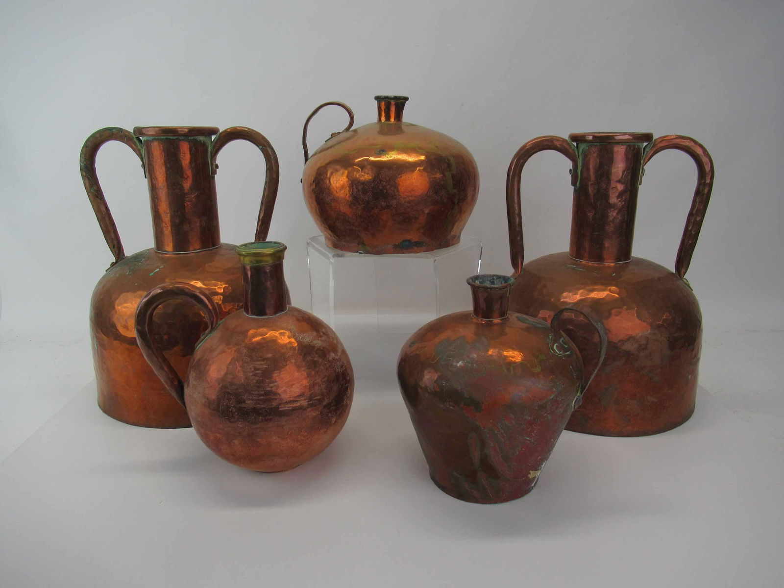 Group of Assorted Copper Hammered Vessels (1 of 7)