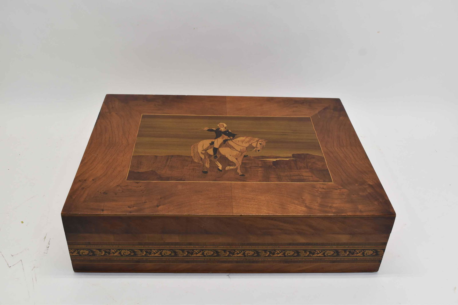 George Washington Marquetry Walnut Document Box (1 of 9)