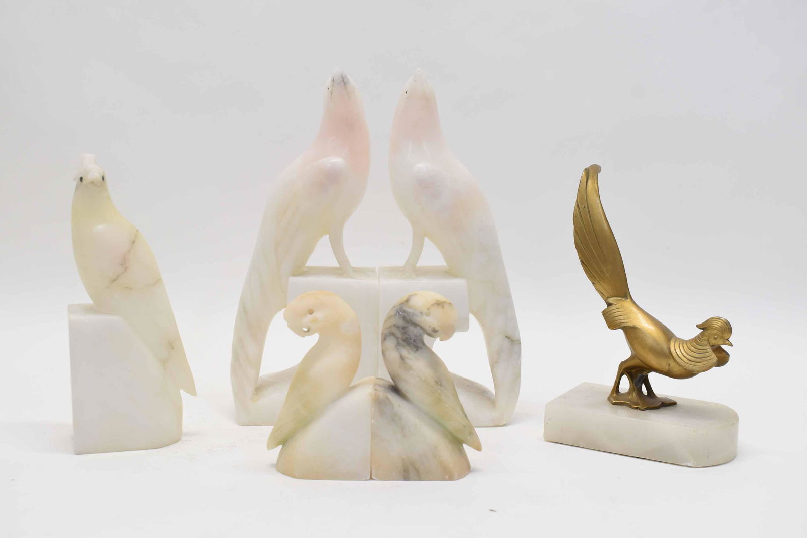Group of Alabaster Marble Bird Bookends (1 of 11)