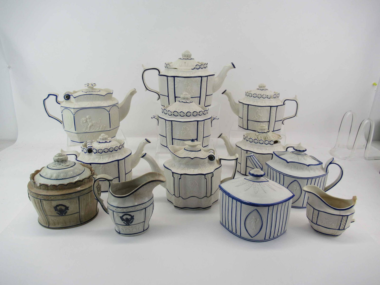 Group of Antique Castleford-Type Teapots (1 of 12)