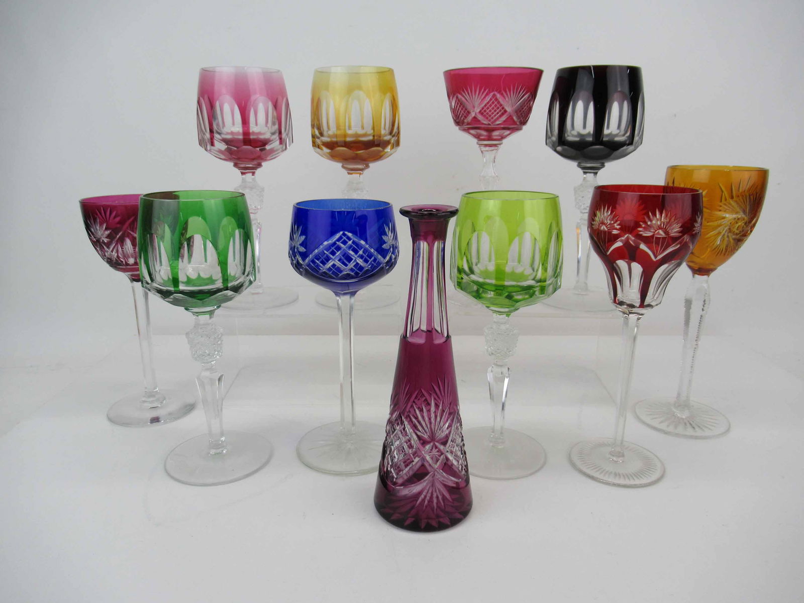 Group of Bohemian Cut to Clear Stemware (1 of 5)