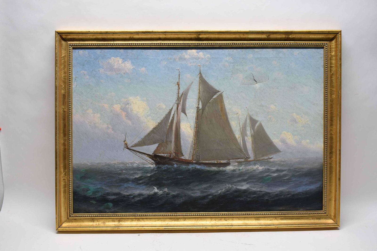 T.V.C Valenkamph Oil on Canvas of Sailboats (1 of 5)