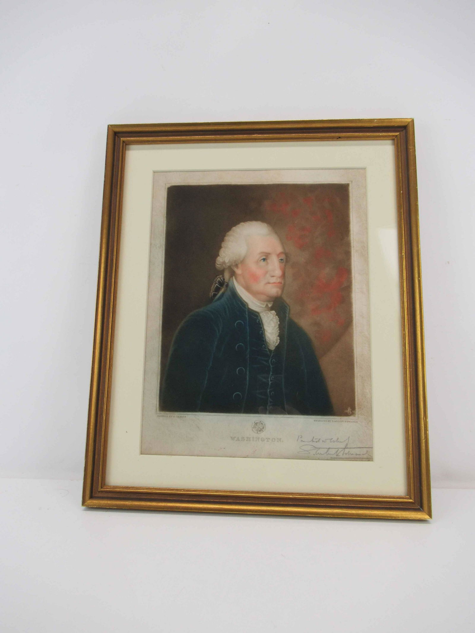 Antique Mezzotint Engraving of George Washington (1 of 5)