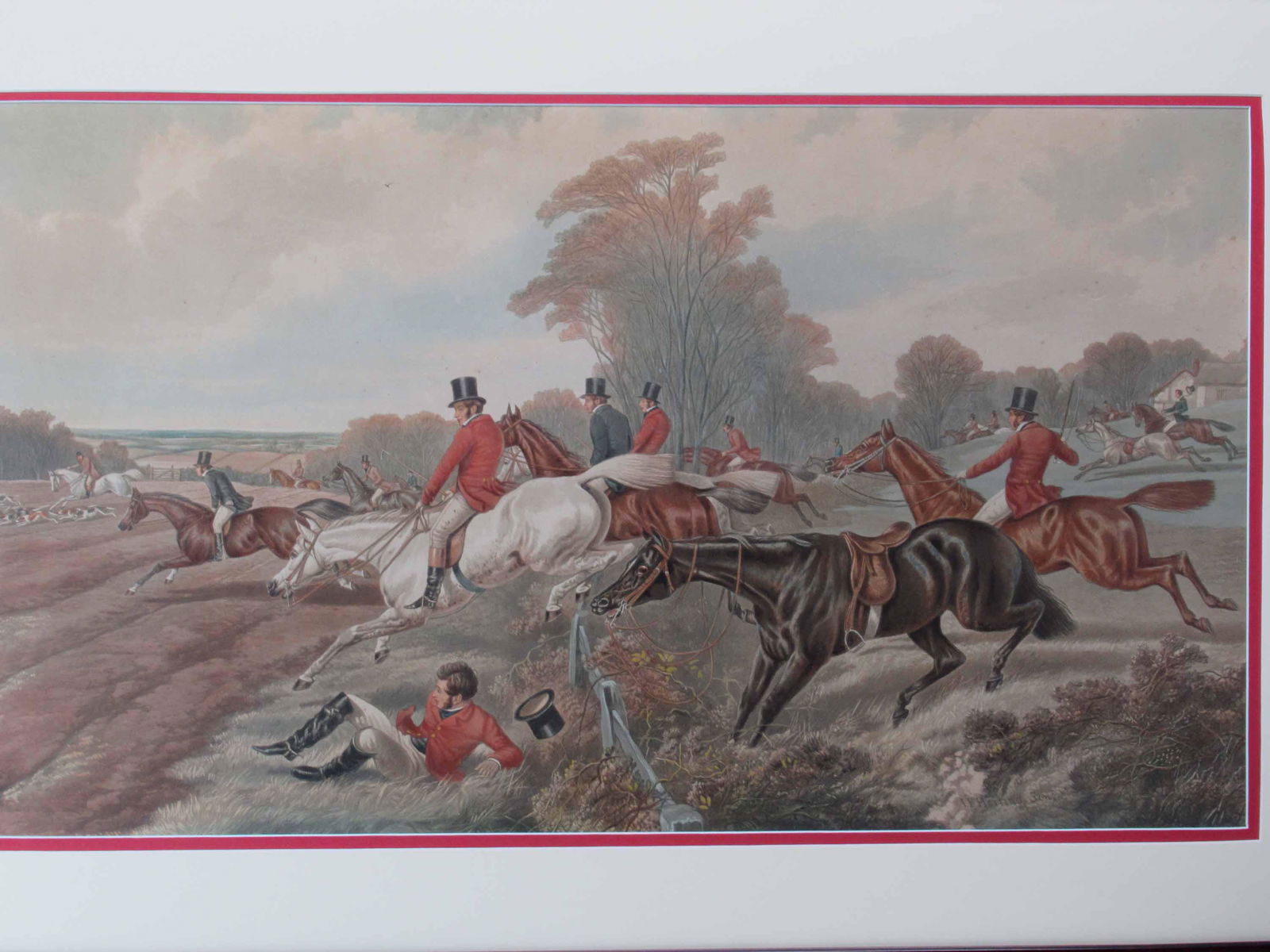 Four J. Herring Hunting Scene Lithographs (1 of 6)