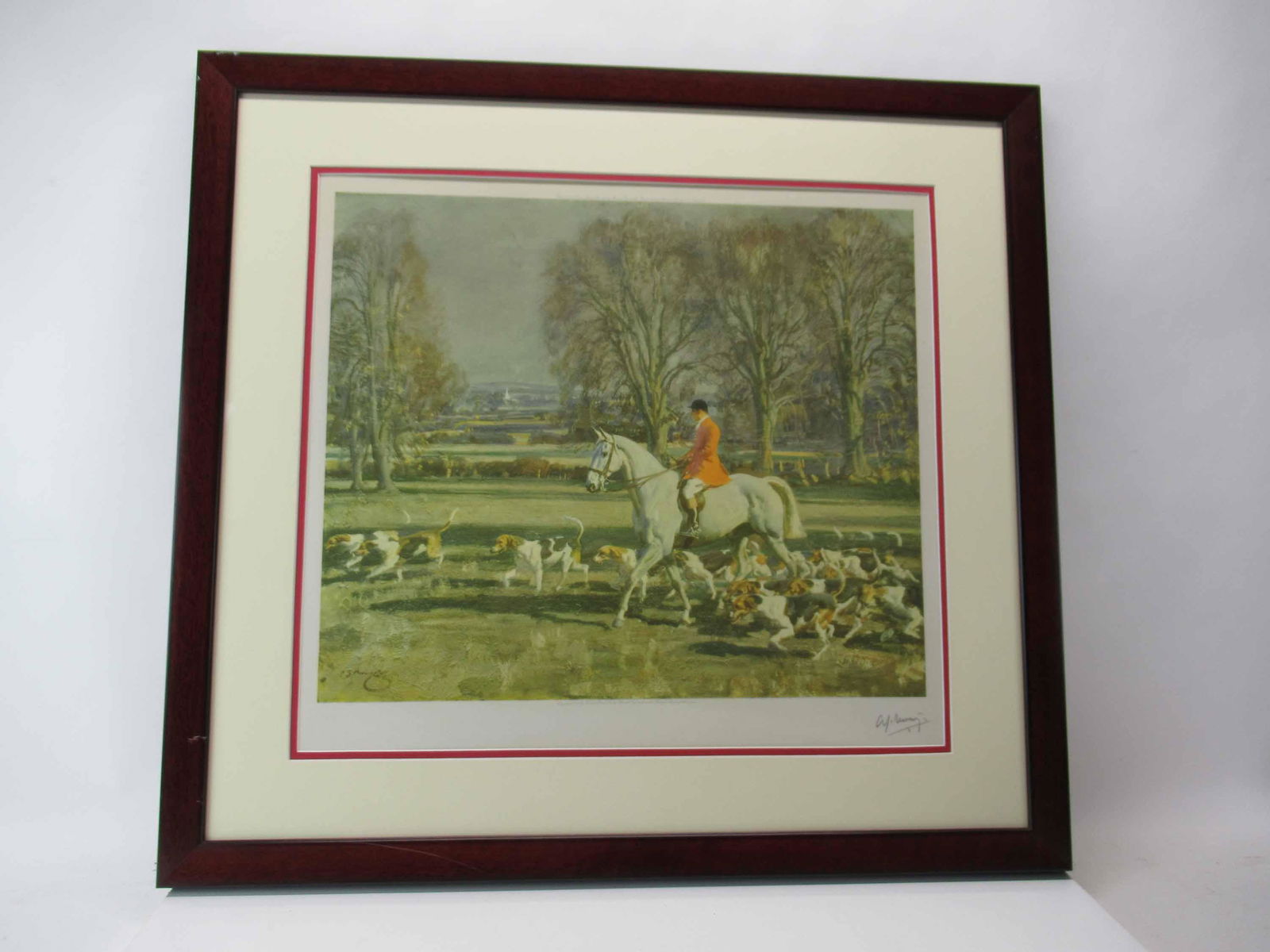 A.J. Munnings Signed Hunting Lithograph (1 of 5)