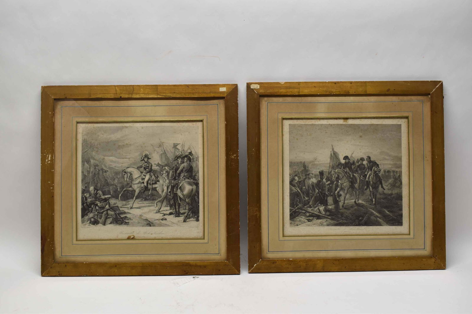 2 Antique Engravings of Napoleon on Battlefield (1 of 9)