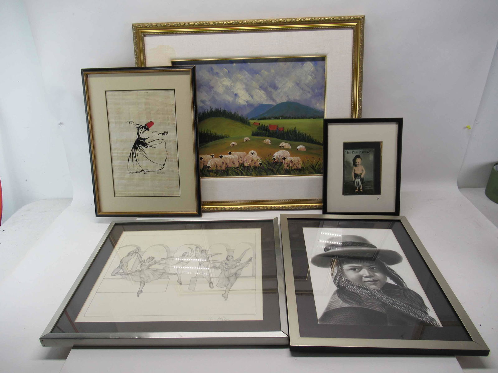 Group of Five Assorted Artworks (1 of 8)