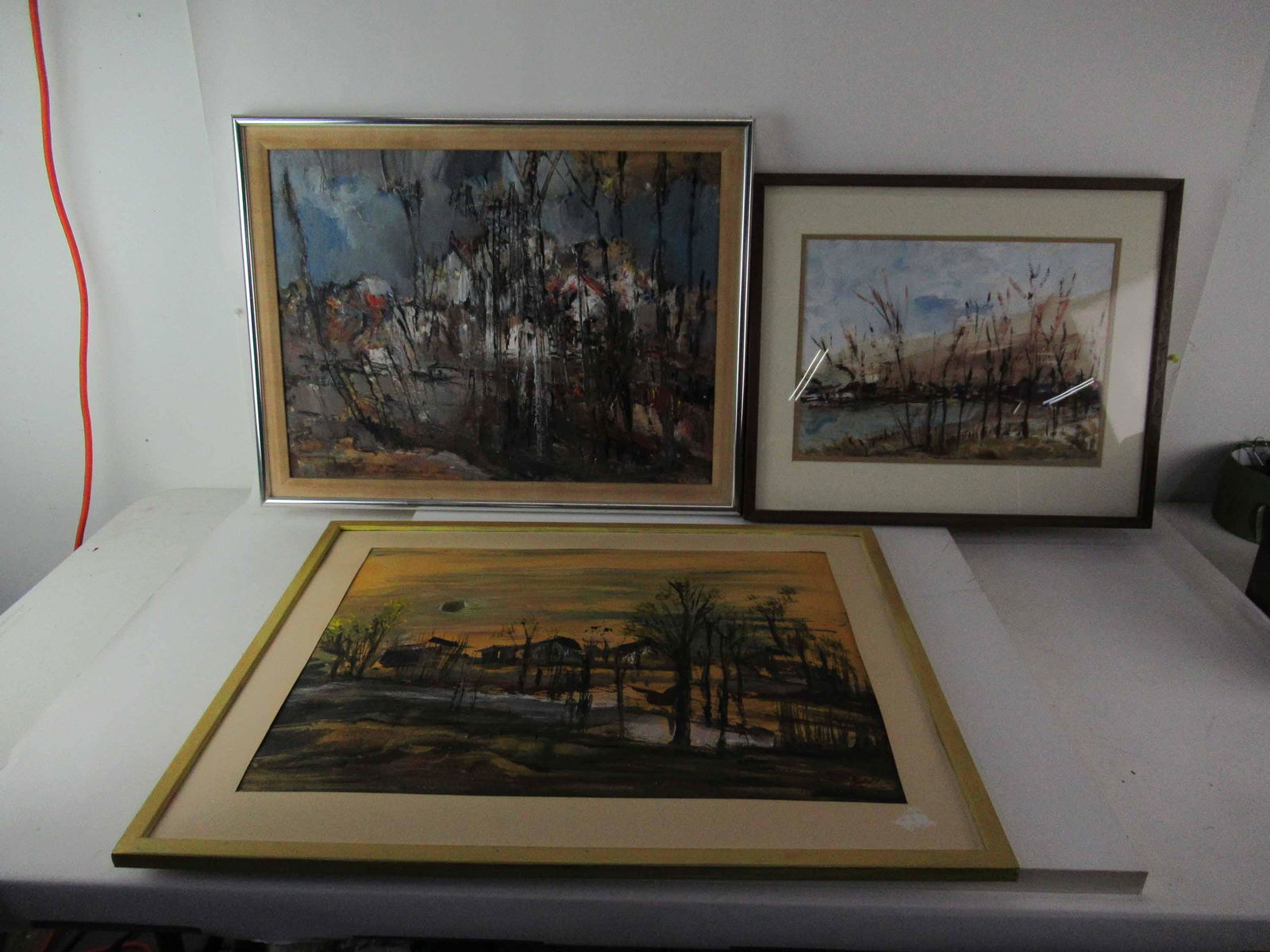 Acrylic on Paper of Expressionist Landscape (1 of 10)