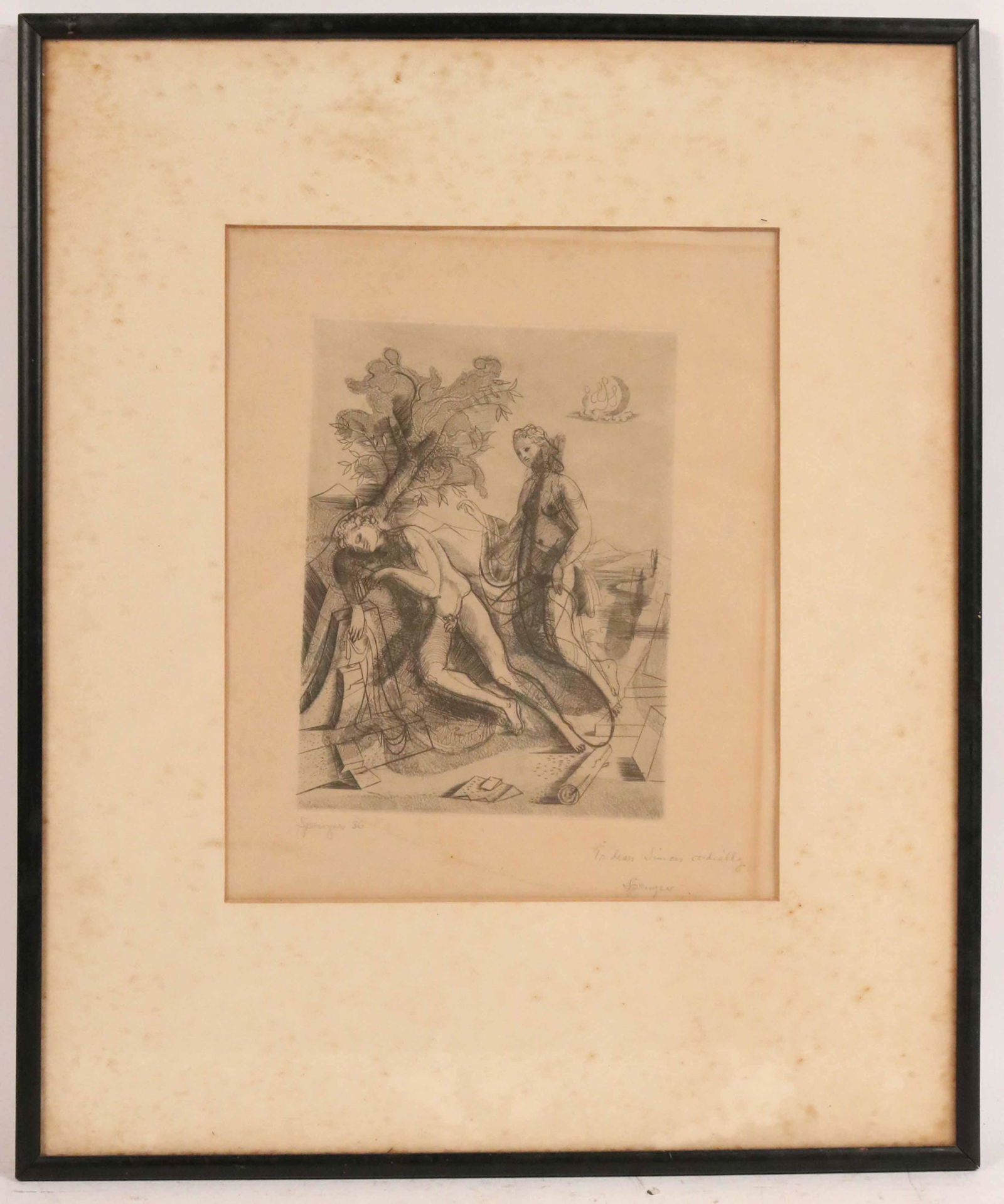 Ferdinand Springer, Etching, Two Figures (1 of 5)