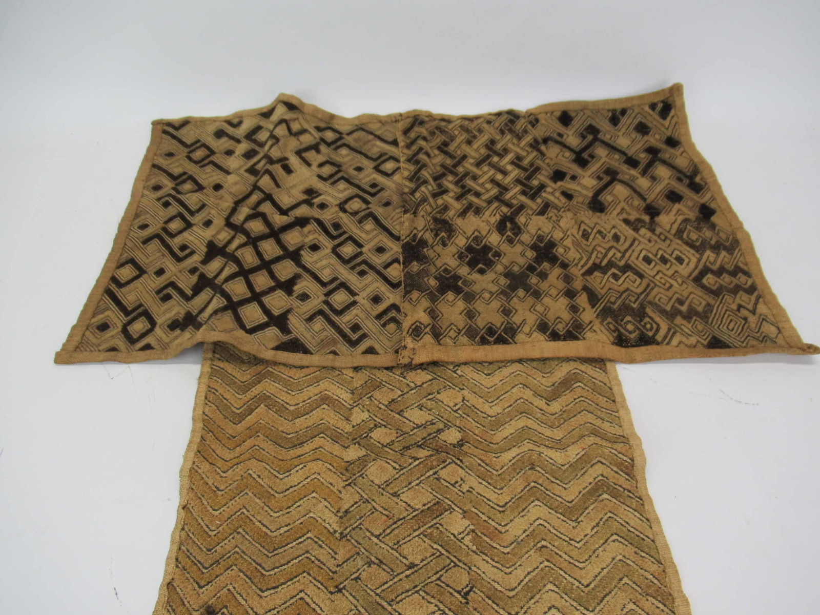 Two Kuba African Woven Raffia Cloths (1 of 7)