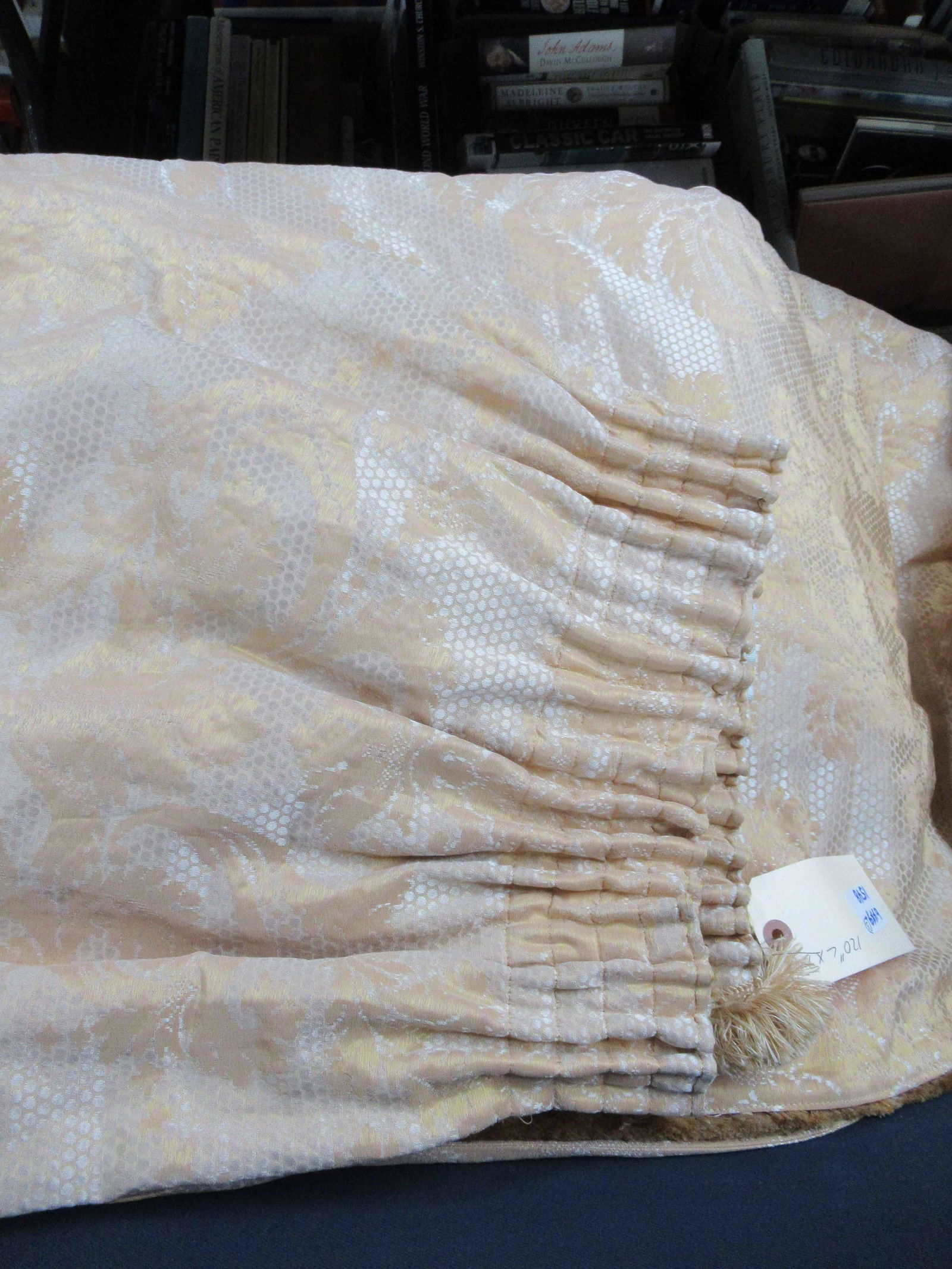 3 Custom High-End Damask Window Panels (1 of 3)