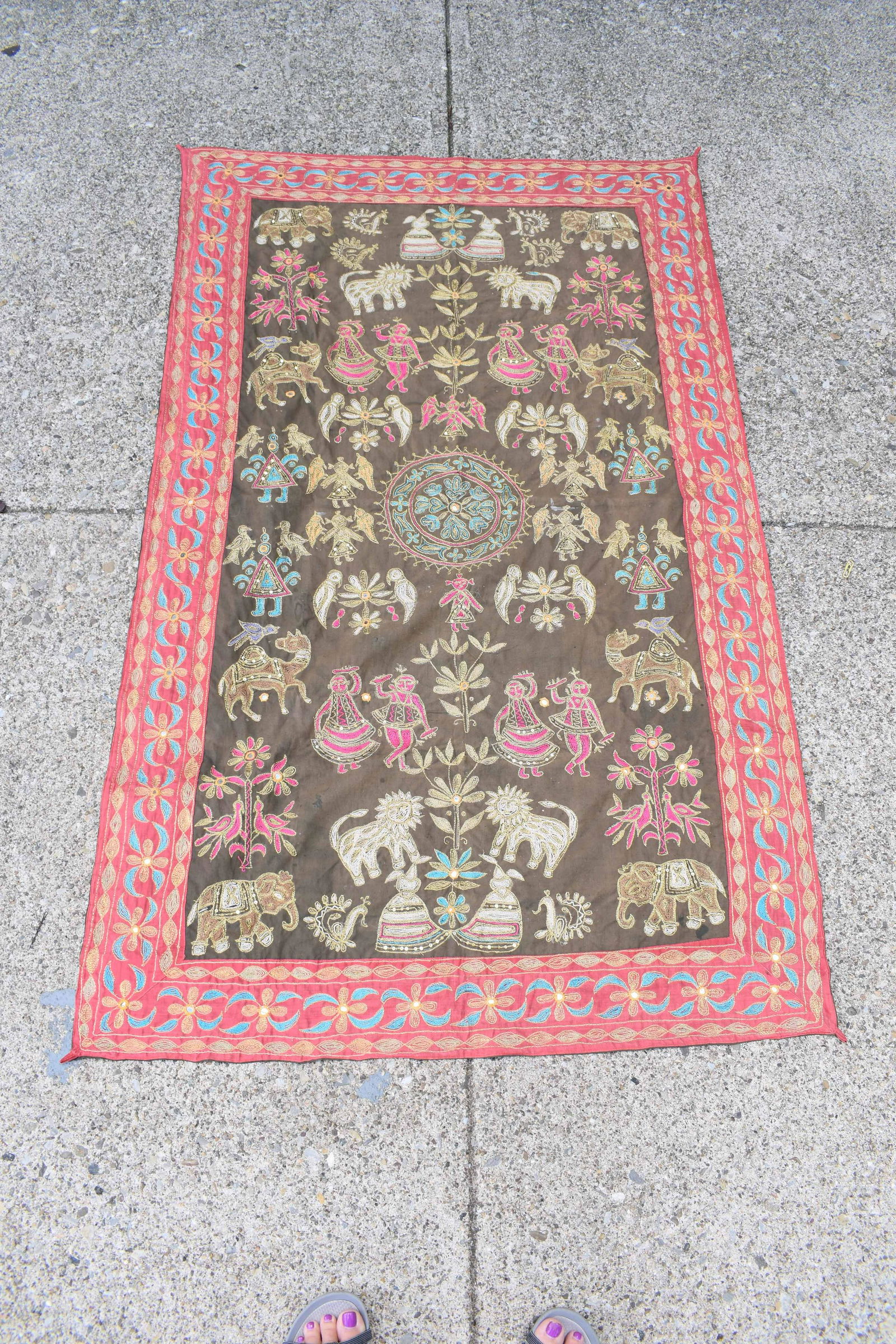 Indian Embroidered Wall Hanging (1 of 11)