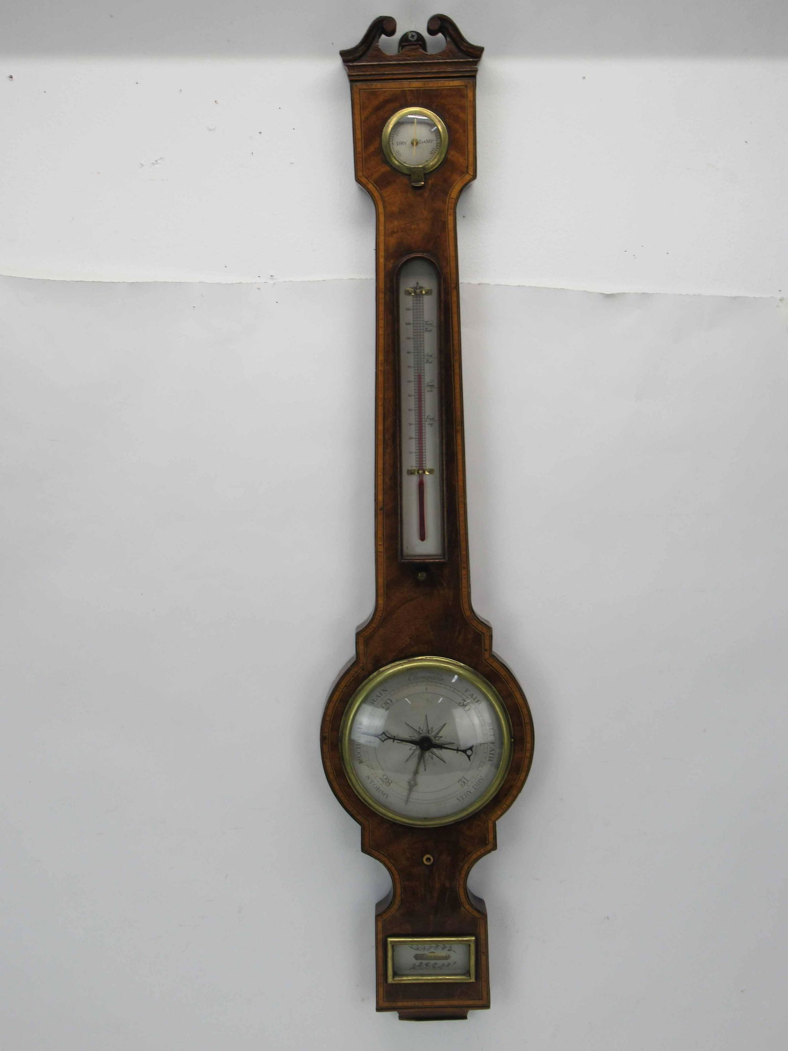 George III Style Inlaid Barometer (1 of 5)