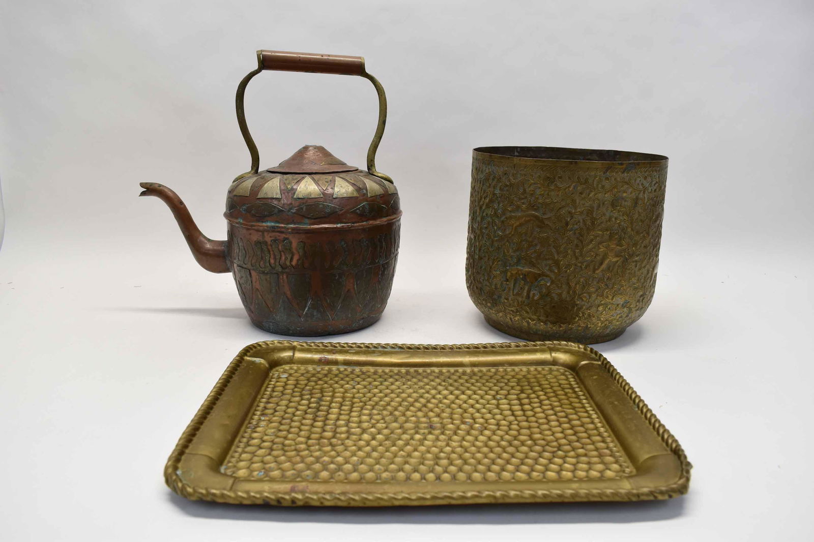 Turkish Copper Teapot with Applied Metalwork (1 of 10)