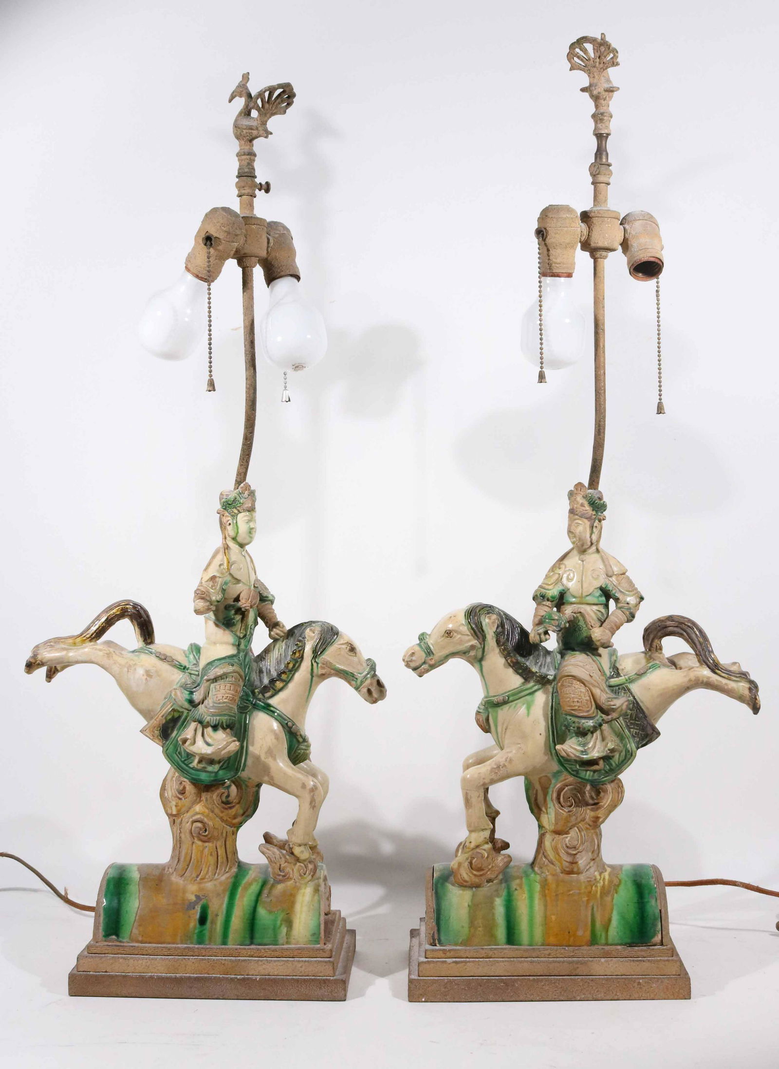 Pair of Chinese Glazed Ceramic Roof Tiles (1 of 9)