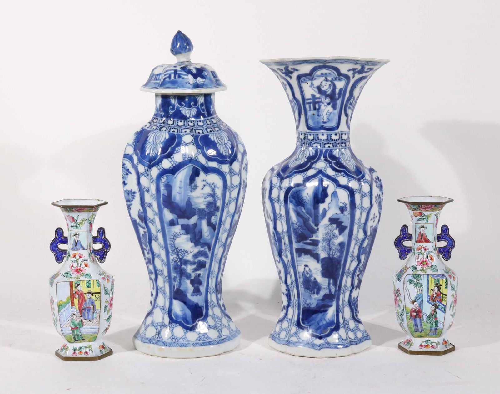 Four Chinese Porcelain and Enamel Table Articles (1 of 8)