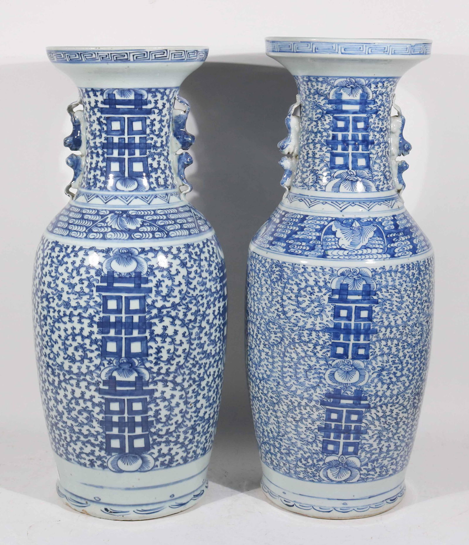 Two Similar Kangxi Style Double Happiness Vases (1 of 7)