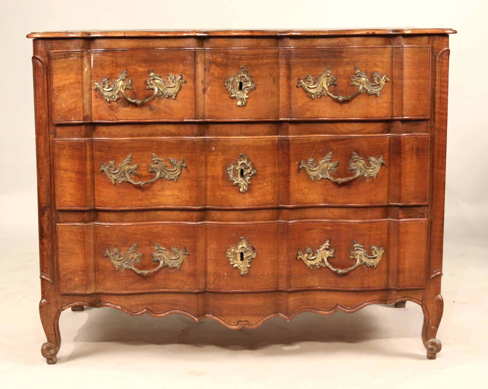French Provincial Carved Walnut Commode (1 of 11)