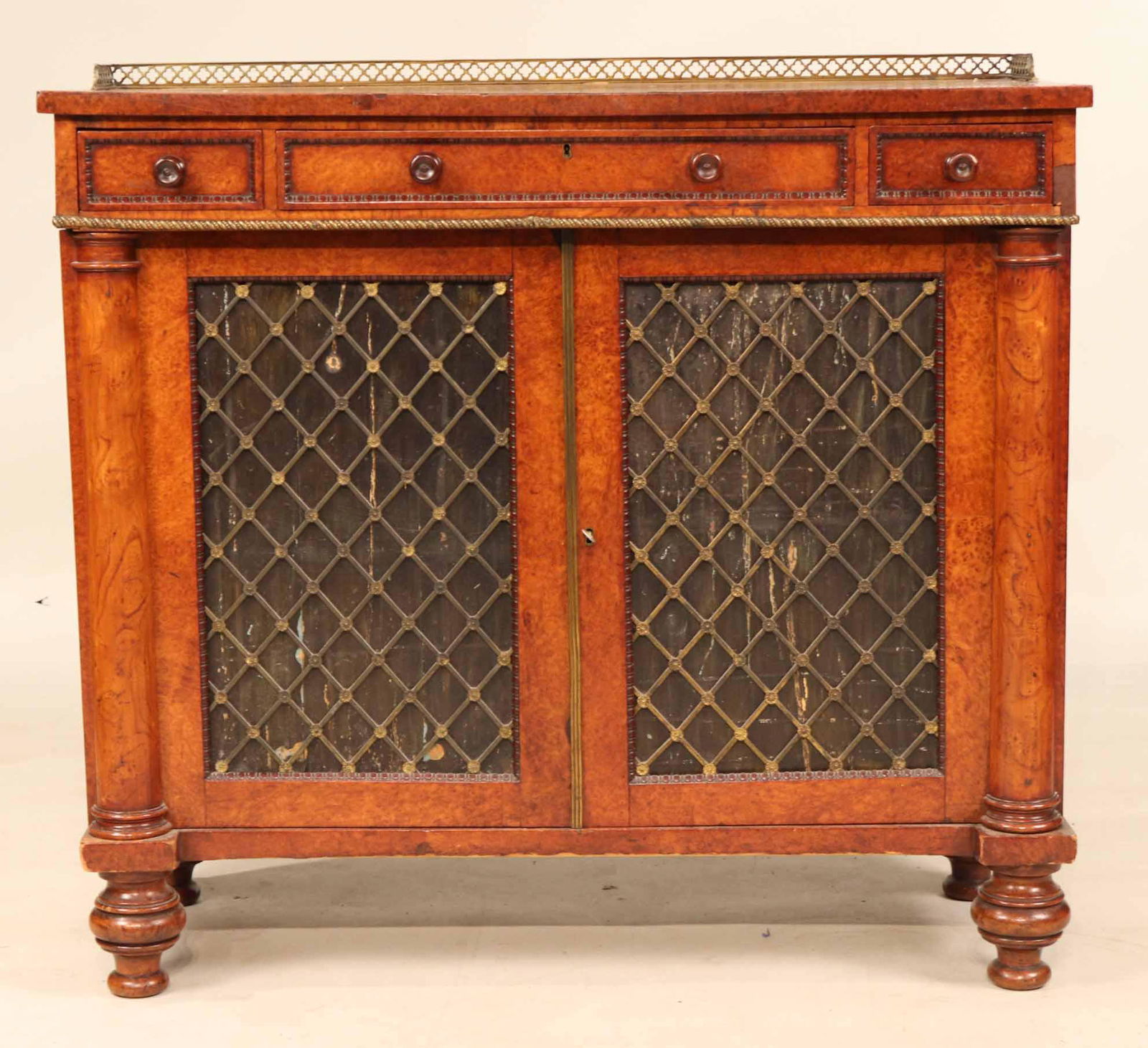 Regency Brass-Mounted Burlwood Server (1 of 10)