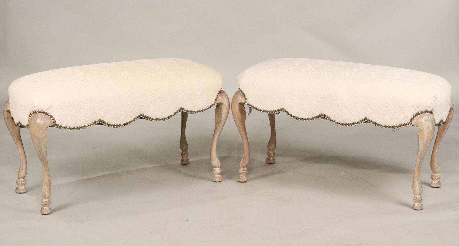 Pair of Louis XV Style Upholstered Benches (1 of 5)