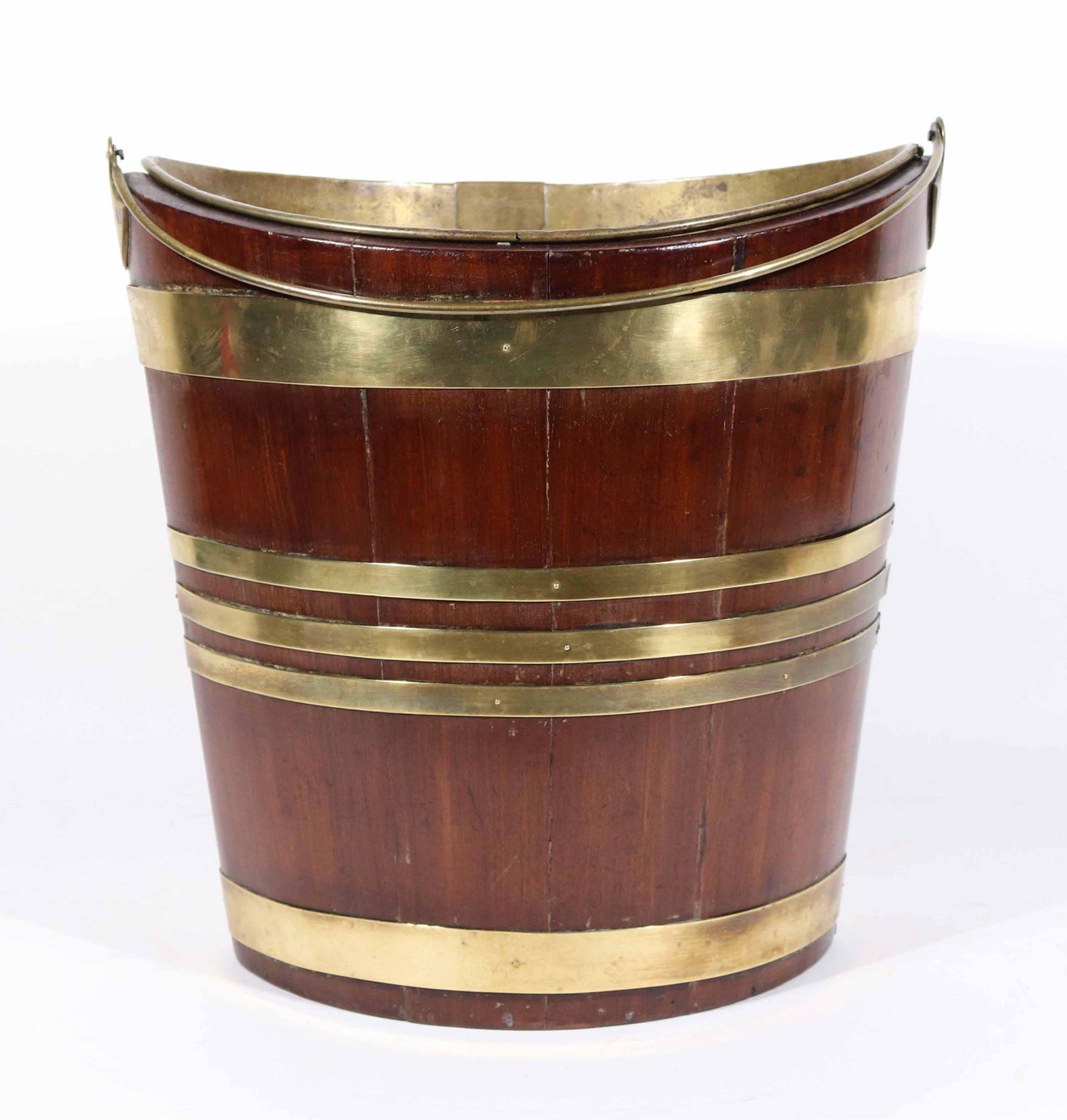 Georgian Brass-Mounted Mahogany Peat Bucket (1 of 8)
