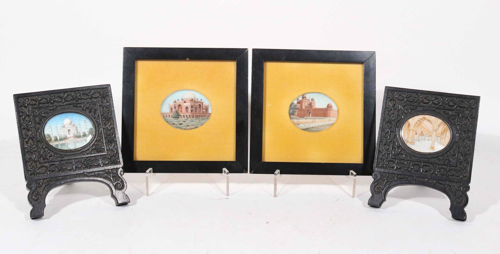 Four Miniature Paintings of Indian Buildings (1 of 7)