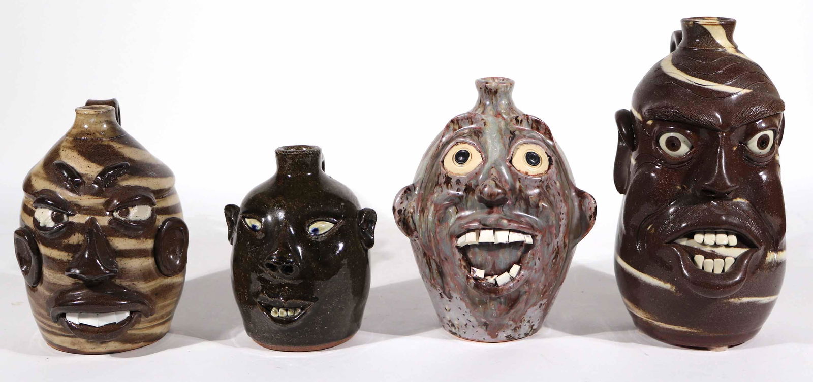 Group of Four Contemporary Georgia Face Jugs (1 of 11)