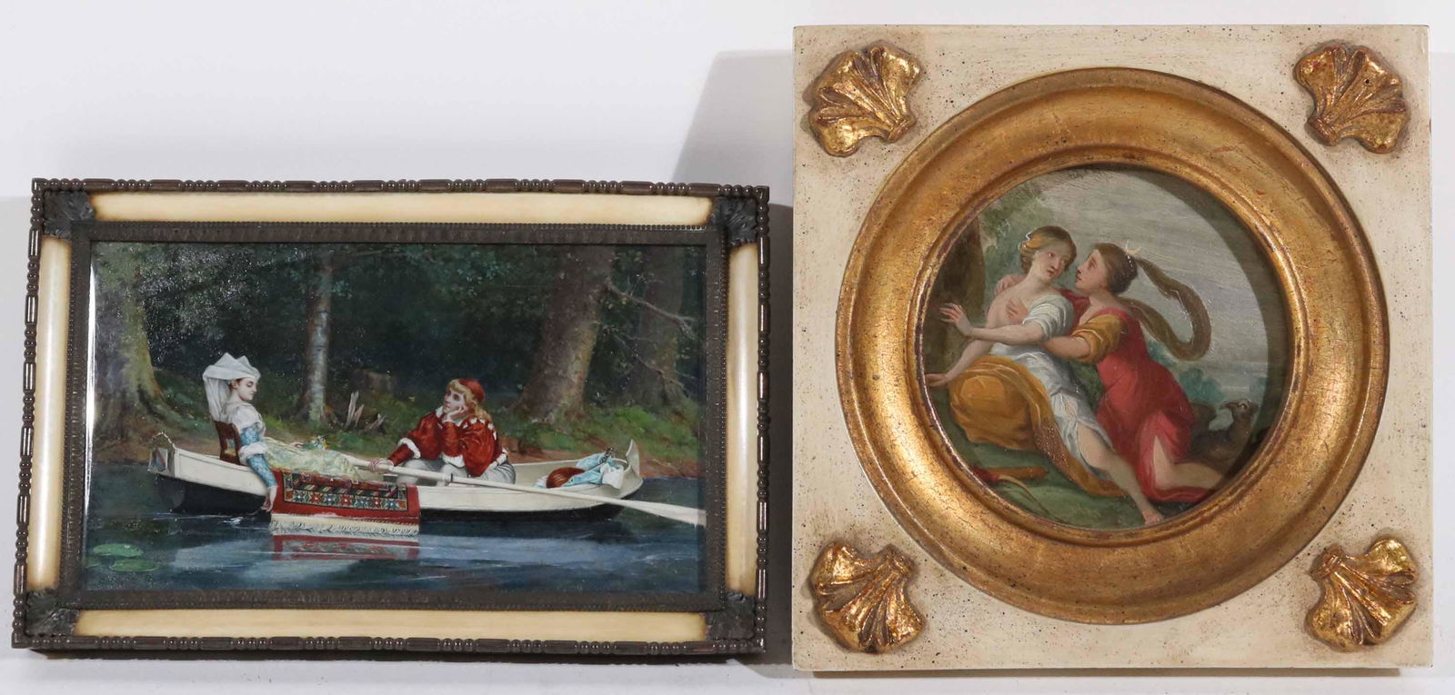 Two Small Oil Paintings of Couples (1 of 6)