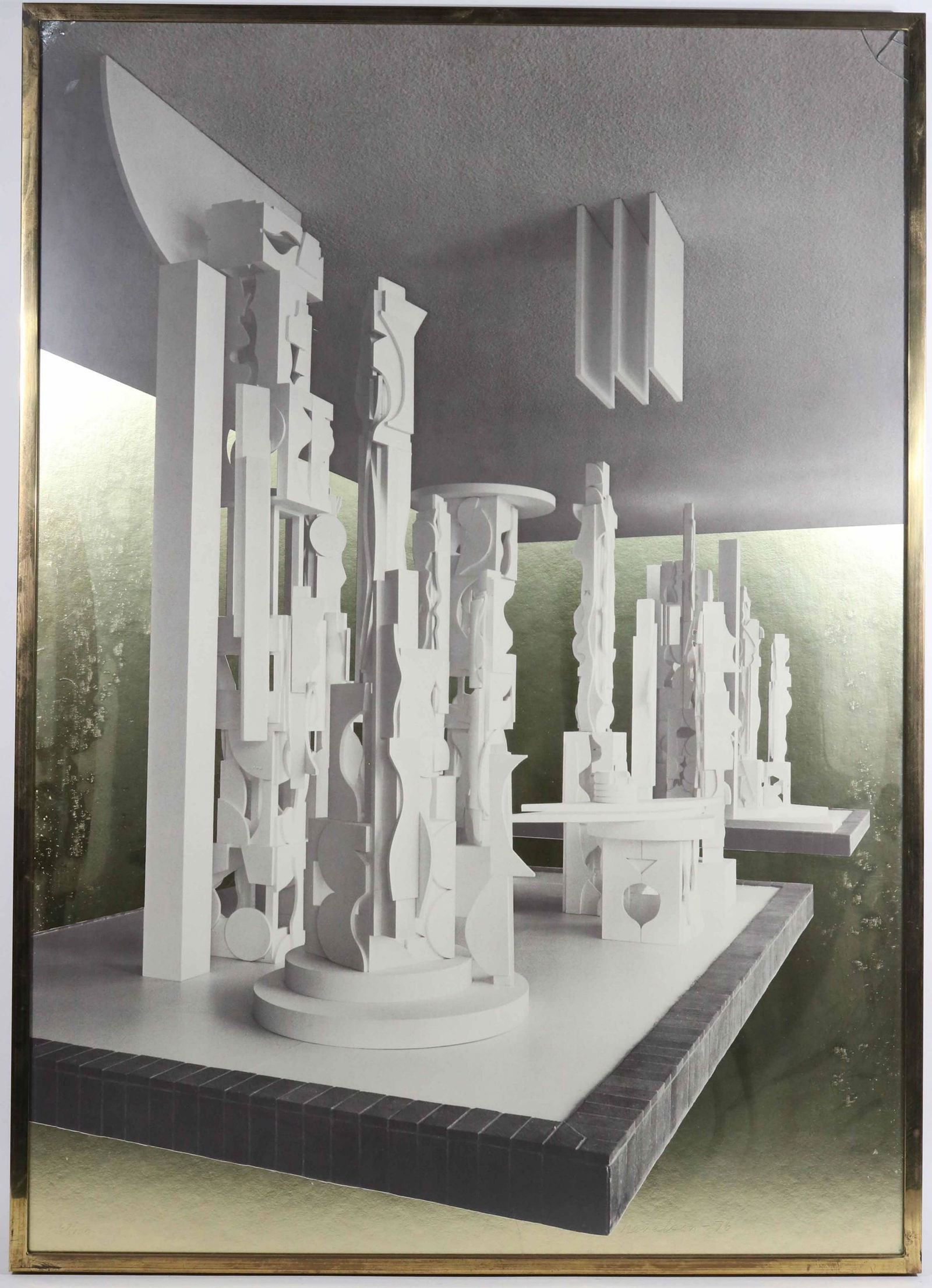 Color Silkscreen of Sculptures, Louise Nevelson (1 of 8)