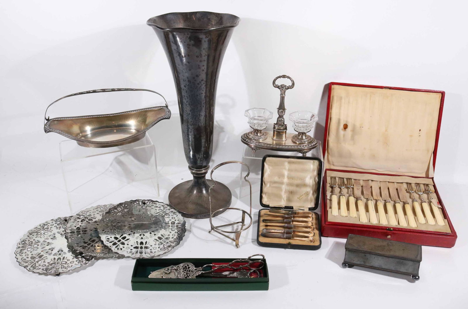 Group of Sterling & Silver Plated Table Articles (1 of 9)