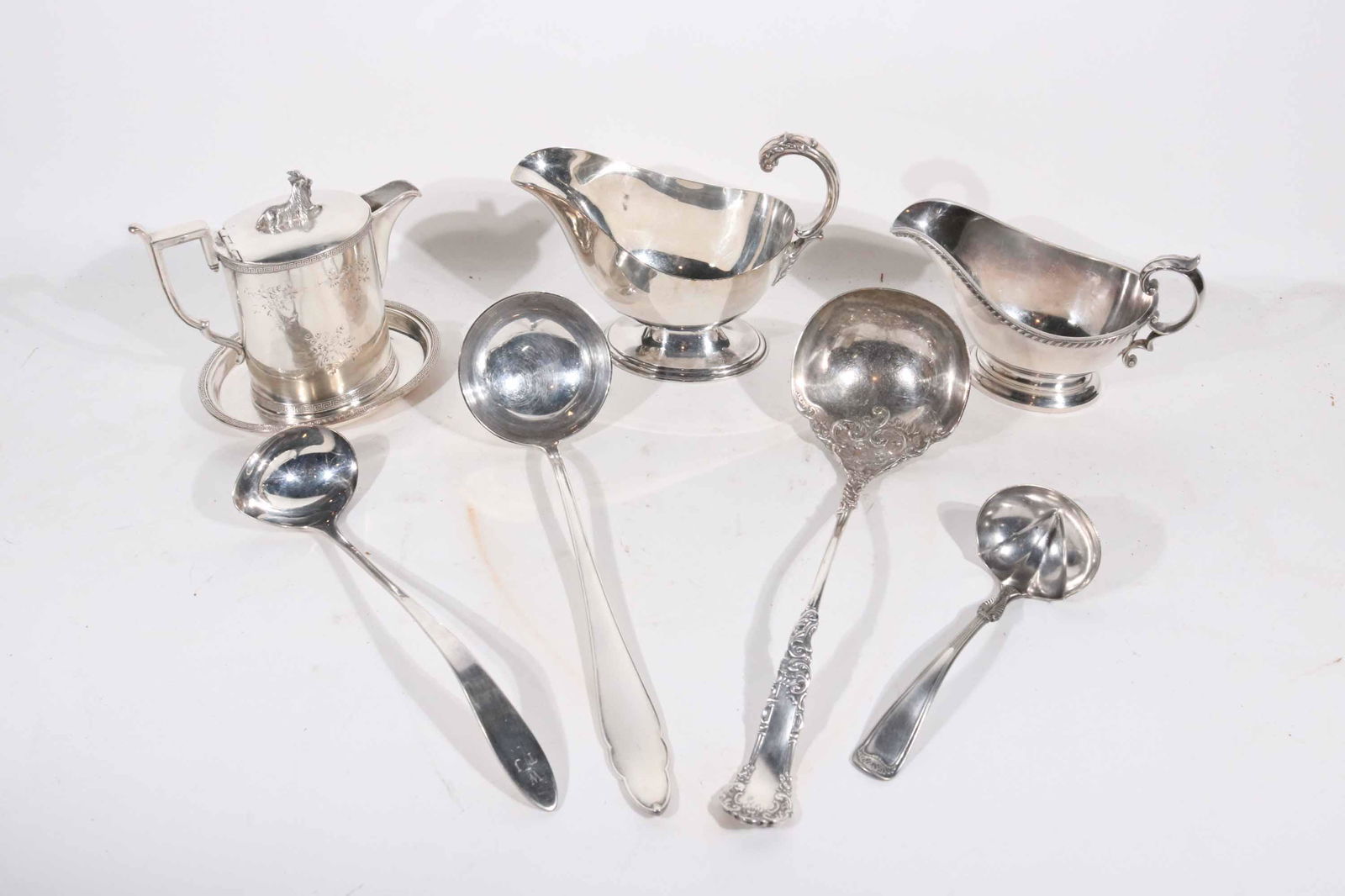 Reed and Barton Goat Finial Covered Pitcher (1 of 14)