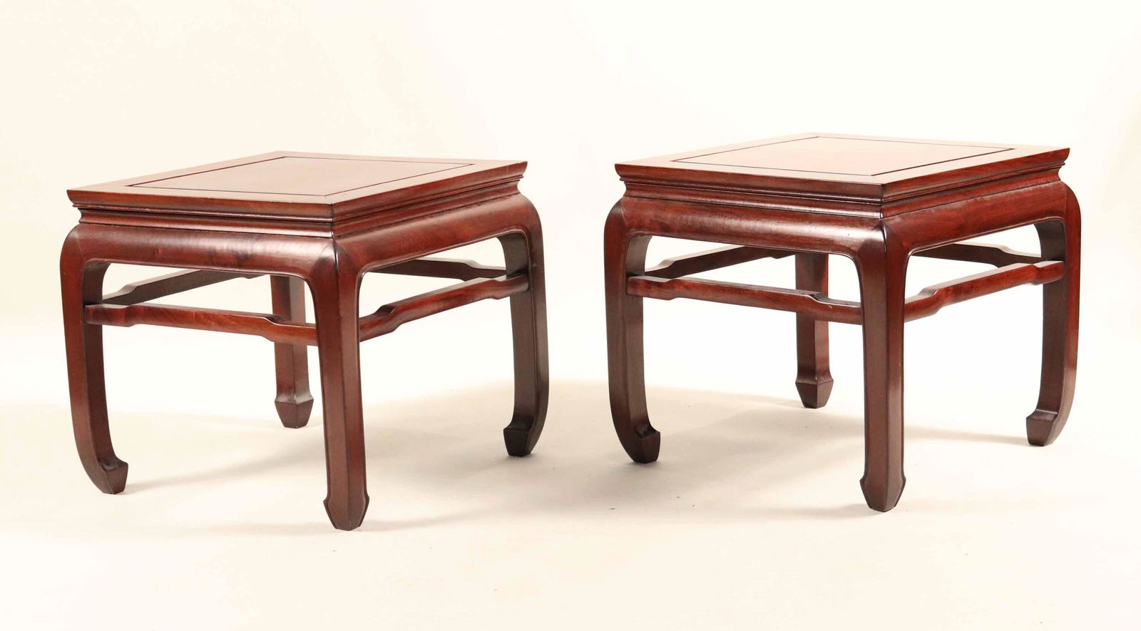 Pair of Chinese Hardwood Square Stands (1 of 4)