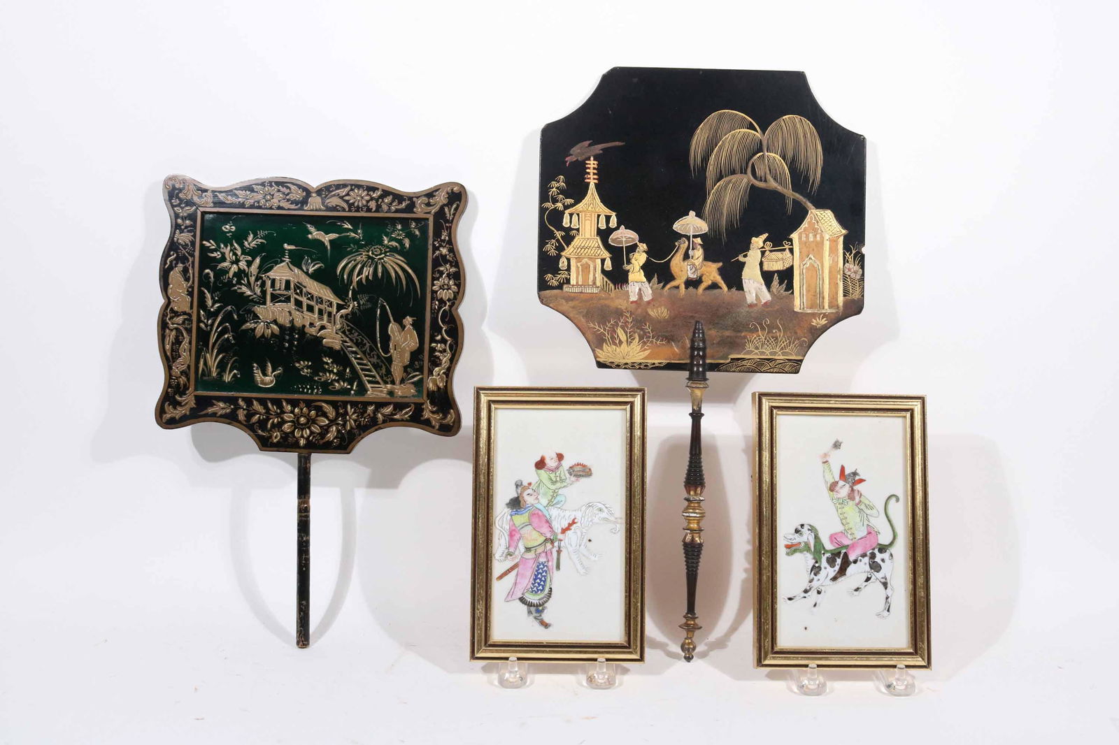 Two Chinese Painted Porcelain Tiles (1 of 9)