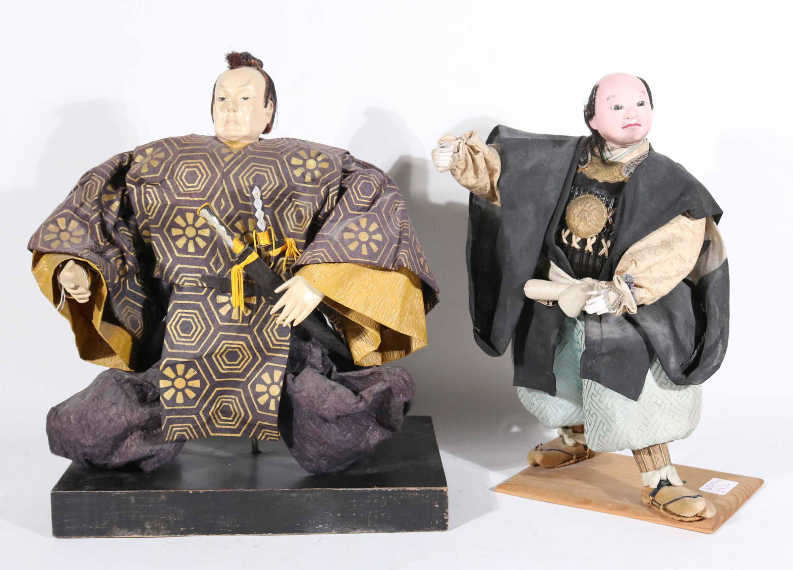 Two Japanese Wood and Fabric Dolls (1 of 7)