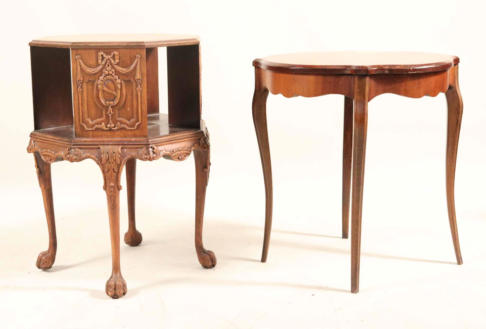 Neoclassical Style Inlaid Circular Side Table (1 of 9)