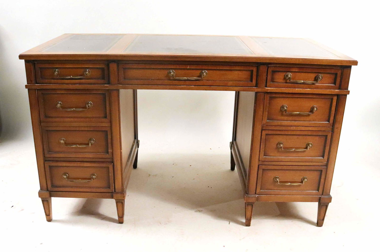 Regency Style Maple Leather-Inset Writing Desk (1 of 8)