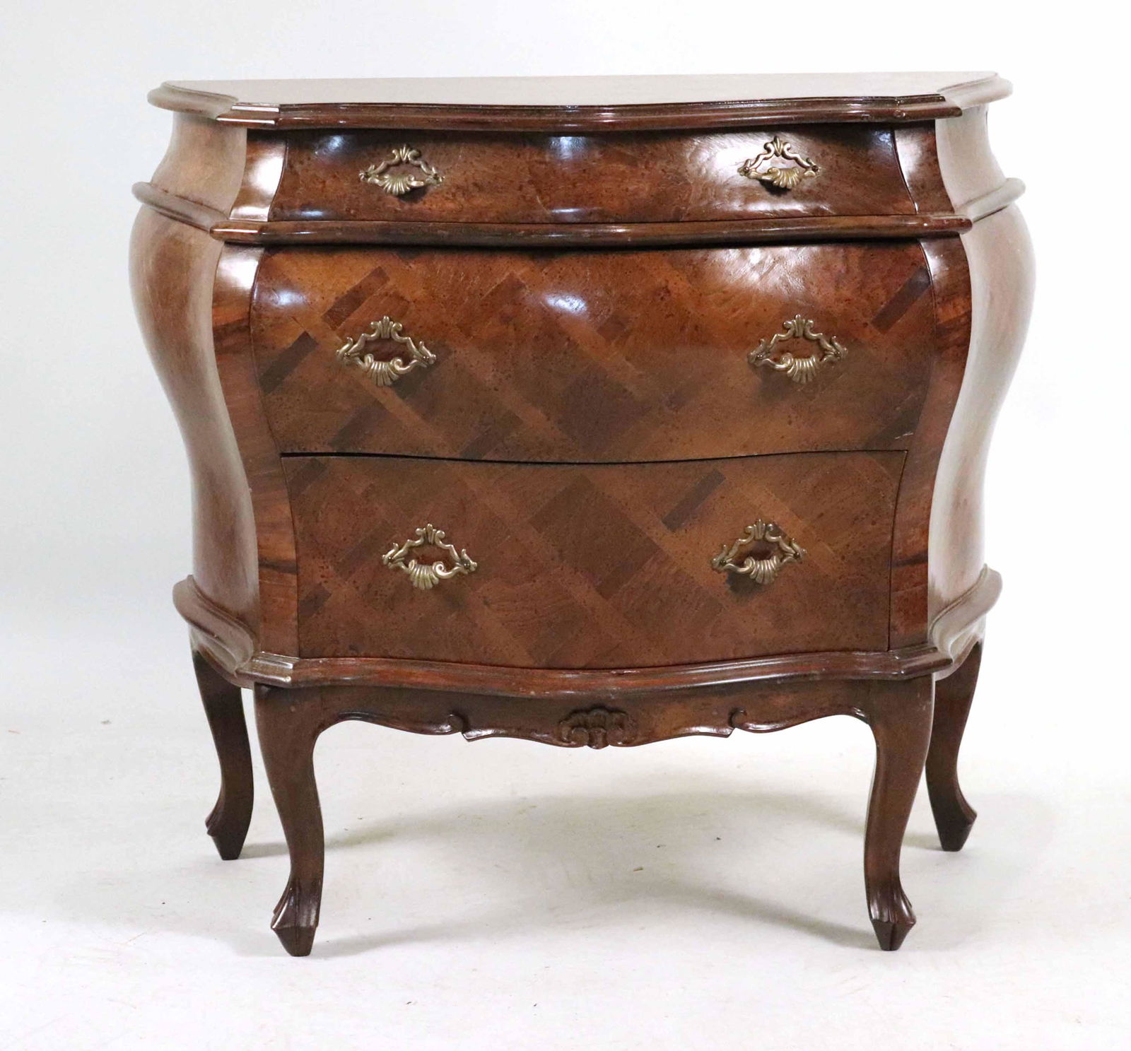 French Provincial Style Diminutive Bombe Commode (1 of 8)