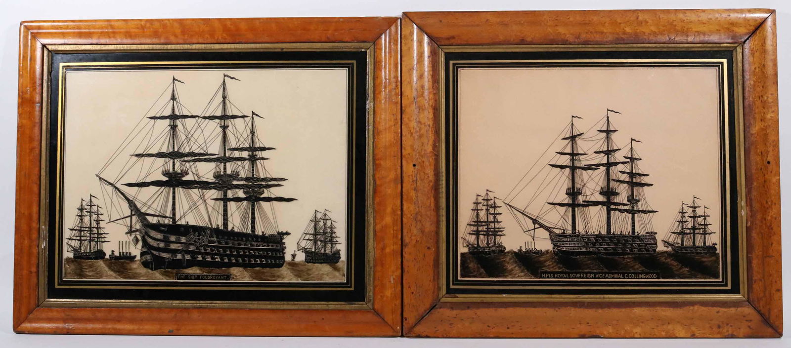 Two Reverse Painted Maritime Scenes (1 of 7)